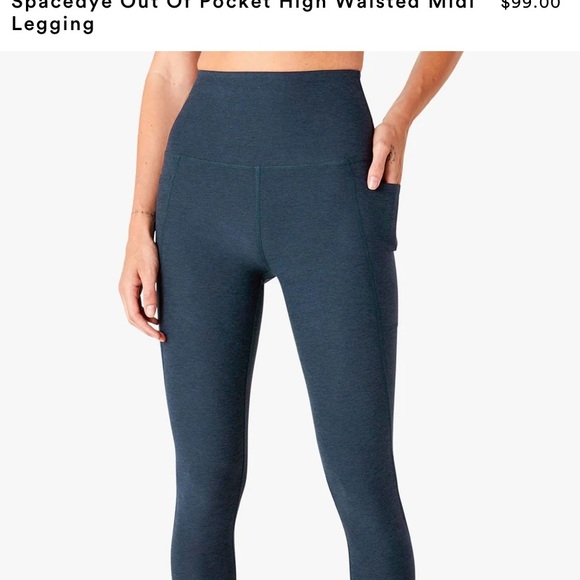 Beyond yoga space due out of pocket leggings size xs midnight navy - Picture 2 of 5